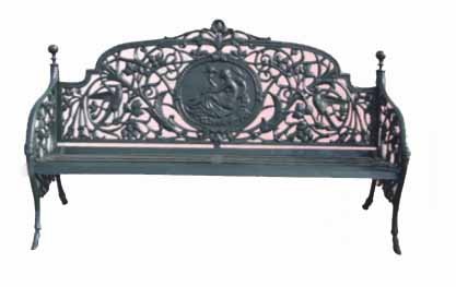 Sculpted Cast Iron Bench (1 of 6)