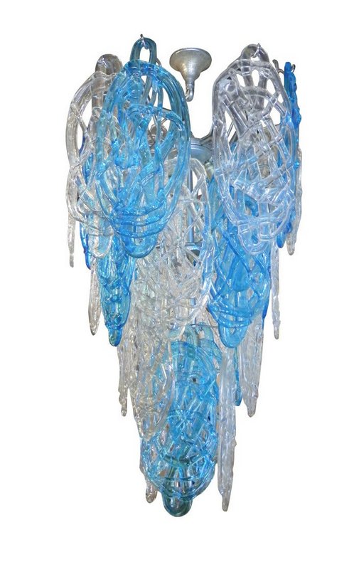 Mid-Century "Spun Sugar" Chandelier by Mazzega (1 of 4)