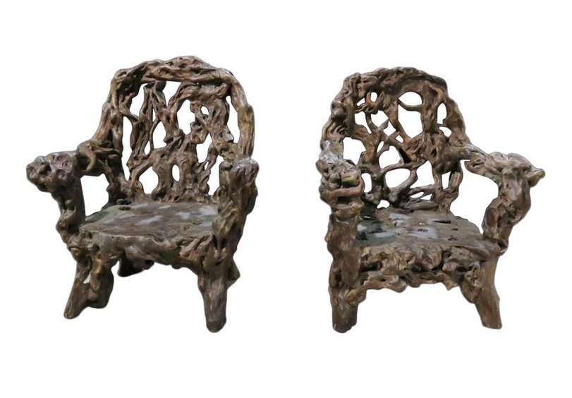 Pair of Wooden Root Arm Chairs (1 of 8)