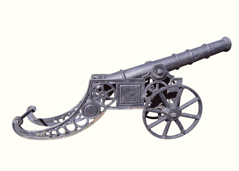 Decorative English Style Cast Iron Cannon (1 of 5)