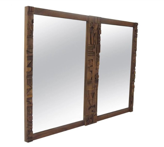 Mid-Century Modern Brutalist Mirror by Lane Furniture (1 of 4)