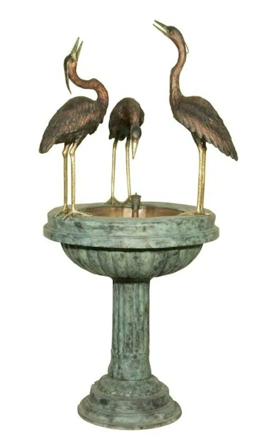 Bronze Egret Fountain (1 of 6)