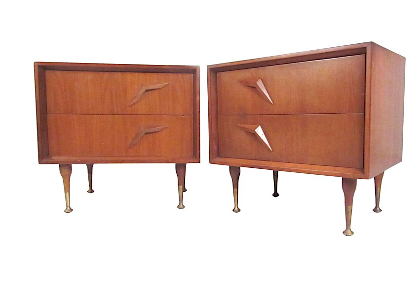Stunning Vintage Modern Walnut Nightstands (1 of 7)