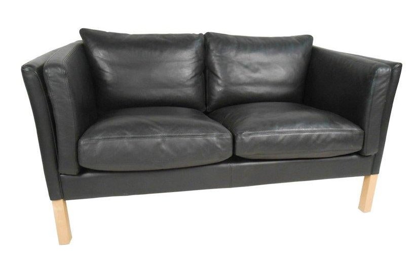 Danish Modern Two-Seat Leather Sofa (1 of 4)