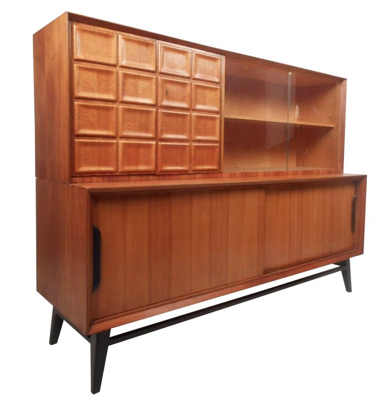 Teak Sideboard with Display Topper (1 of 7)