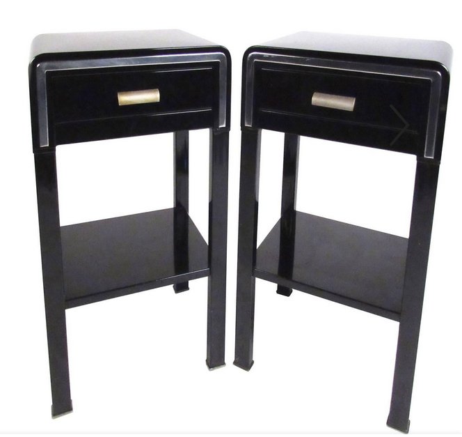 Norman Bel Geddes Metal Nightstands for Simmons (1 of 6)