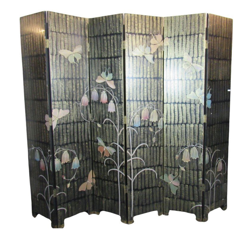 Double Side Hand-Painted Asian Room Screen (1 of 12)