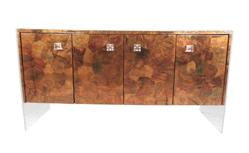 Patchwork Copper and Lucite Sideboard (1 of 8)