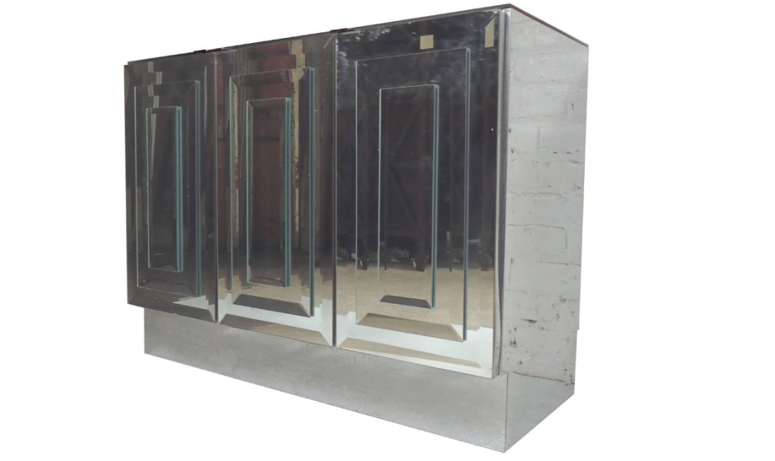 Hollywood Regency Mirrored Cabinet by Ello (1 of 10)