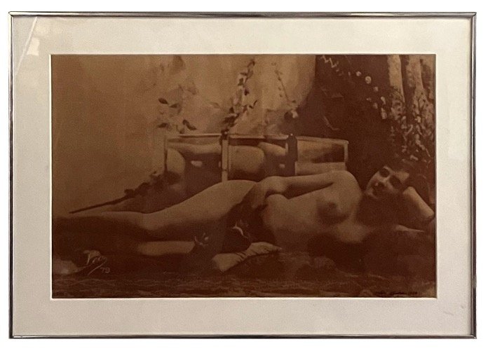 "Leo '79" Signed Print by Peter Blake, 1969: Largely considered to be the founder of the British Pop Art Movement of the 1960s, Sir Peter Blake made a name for himself with colorful prints, collages, and paintings that combined the past and pres