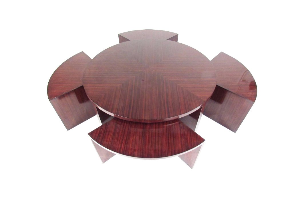 Stylish Ralph Lauren "Duke" Cocktail Table with Nesting Bench Seats (1 of 11)