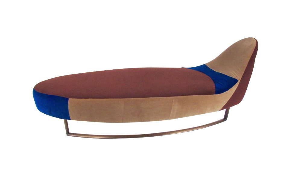 Stylish Italian Modern Daybed On Brass Finish Base (1 of 12)