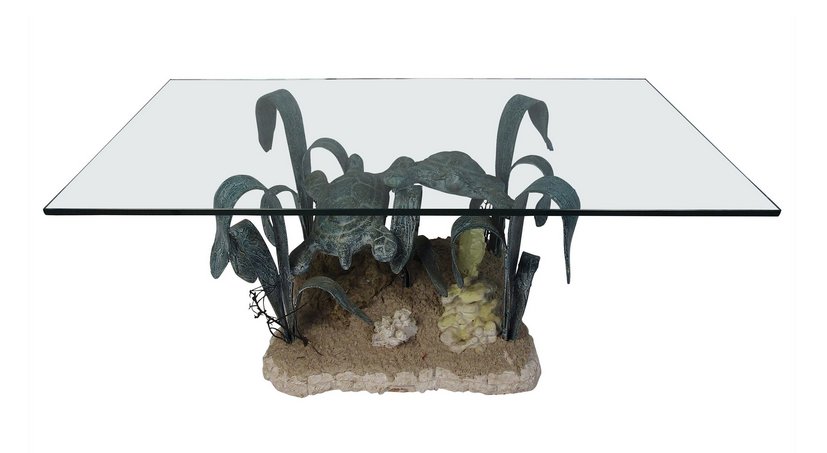Beautiful Iron Turtle Reef Coffee Table (1 of 7)