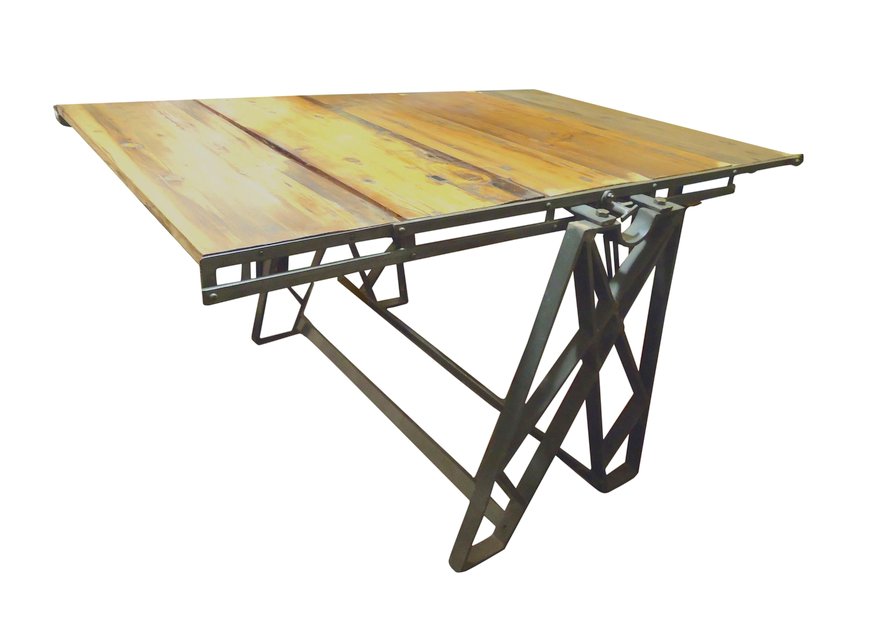 2-in-1 Industrial Bookcase or Dining Table (1 of 7)