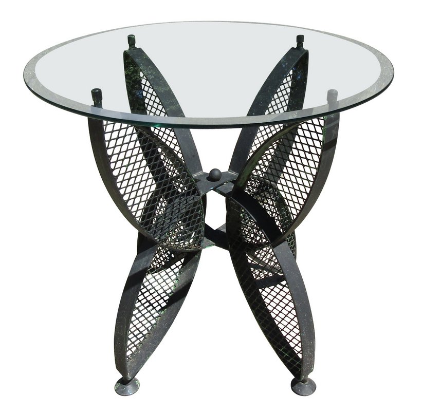 Outdoor Table In Metal And Glass