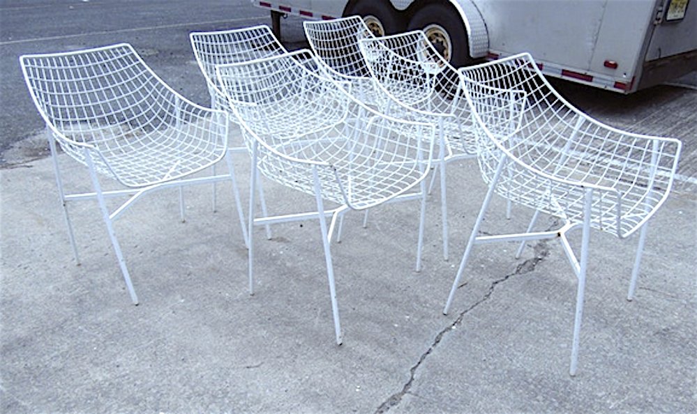 Vintage Outdoor Metal Wire Egg Chairs (1 of 10)