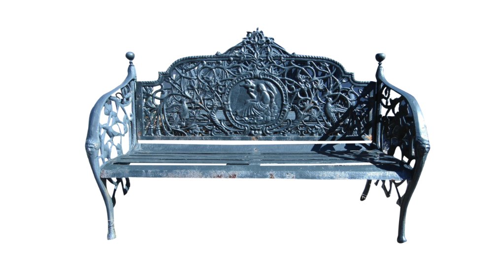 Ornate Floral Cast Iron Bench (1 of 7)