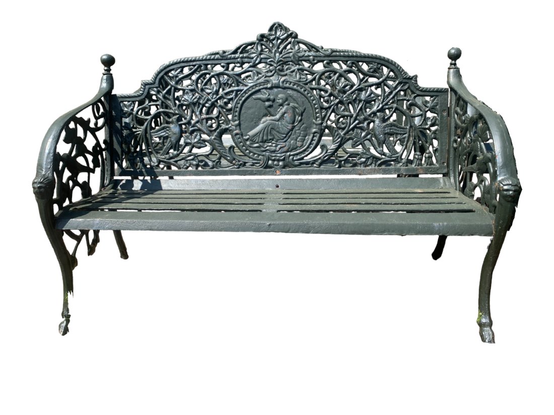 Vintage Ornate Cast Iron Bench (1 of 8)