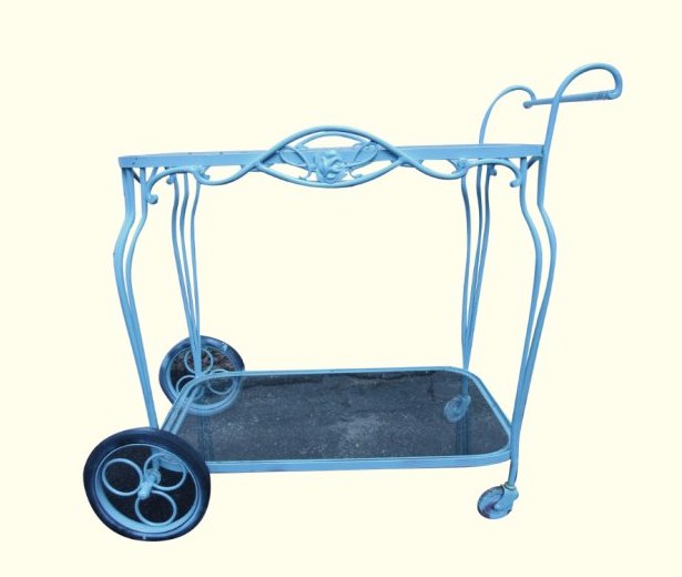 Iron and Glass Garden Cart (1 of 6)