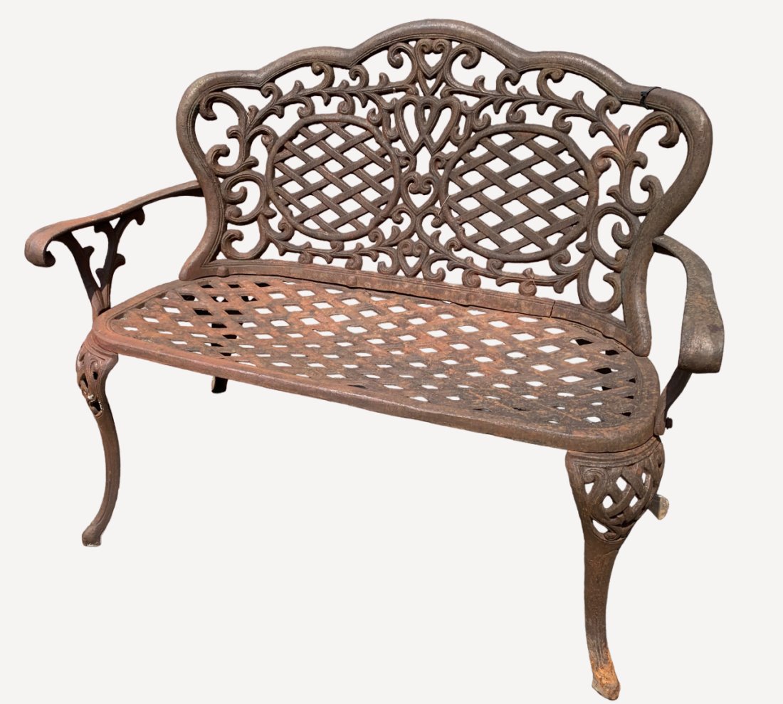 Vintage Cast Iron Bench (1 of 11)