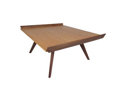 Nakashima Coffee Table by Knoll: Nakashima designed coffee table by Knoll furniture // PICK UP LOCATION: Wall, NJ // Dimensions: w38 d34 h18.5 // Condition: scratches, cracks, repairs, nicks, dings // Reference Number: 14073-4922