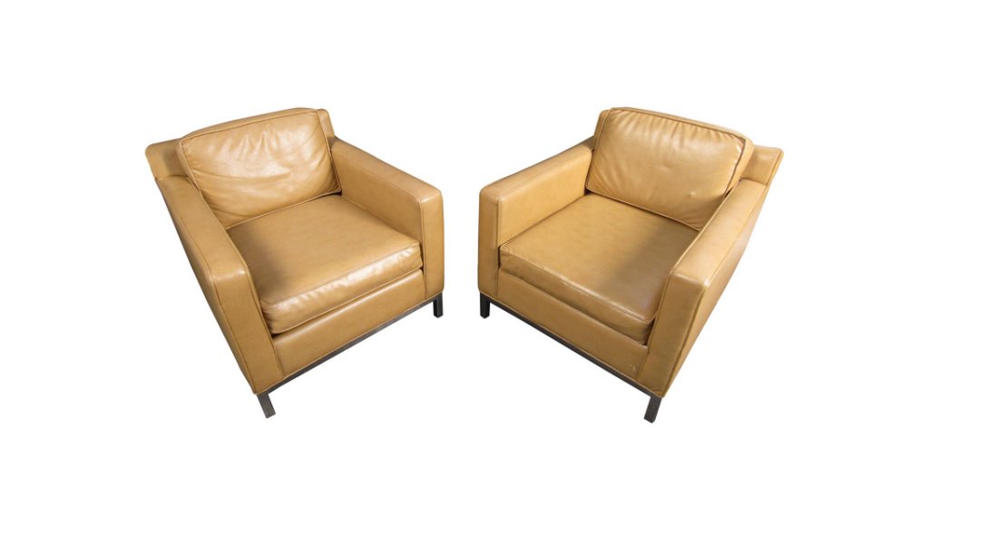 Mid-Century Modern Leather Lounge Chairs (1 of 8)