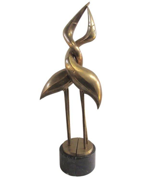 Brass Egret Bookends (1 of 5)
