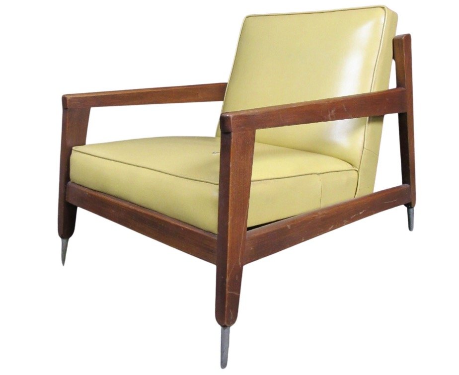 Vintage Mustard & Walnut Midcentury Lounge Chair (1 of 13)