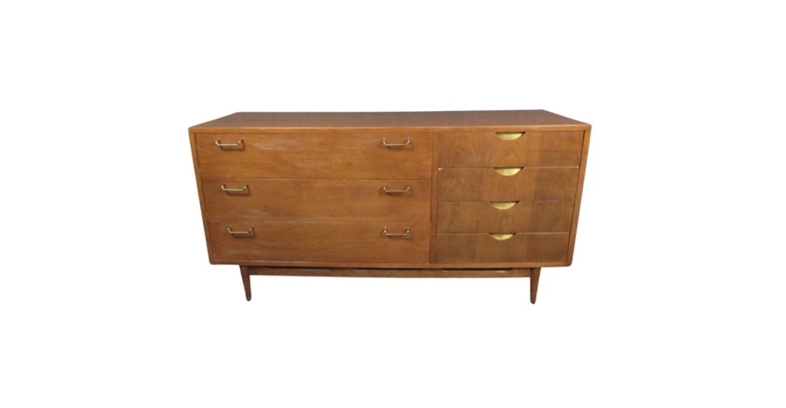 American of Martinsville Walnut & Brass Sideboard (1 of 14)