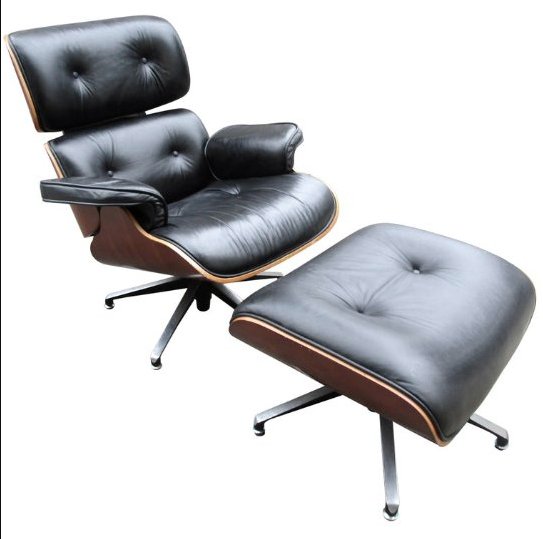 Midcentury Eames Style Swivel Lounge Chair and Ottoman (1 of 14)