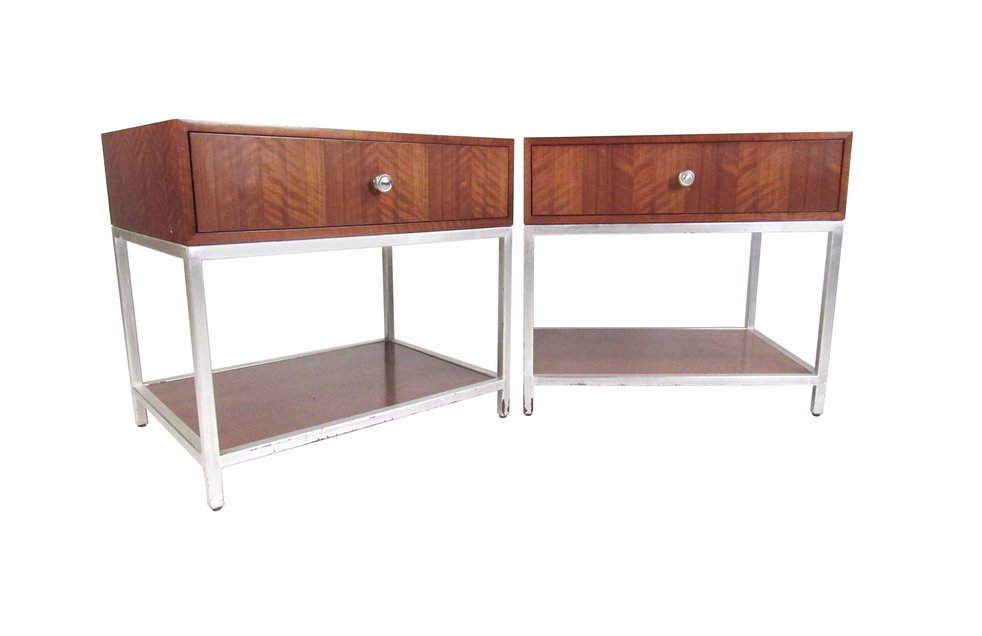 Pair of Contemporary Modern Single Drawer Bedside Tables (1 of 10)