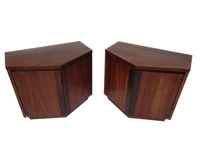 Pair of Midcentury Nightstands in Rosewood and Walnut (1 of 12)