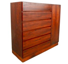 Exquisite Danish Rosewood Hi-Boy Dresser