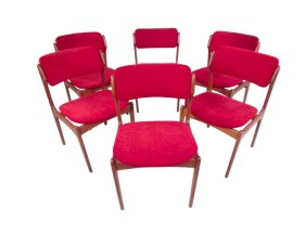 Set of Erik Buch Teak Dining Chairs for O.D. Mobler