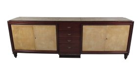 Mid-Century Marble Top Sideboard after Emile-Jacques Ruhlmann