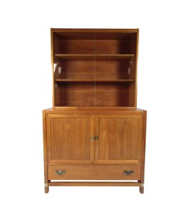 Midcentury Walnut China Cabinet by Hickory Manufacturing