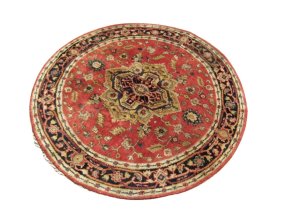Large Round Vintage Oriental Rug
