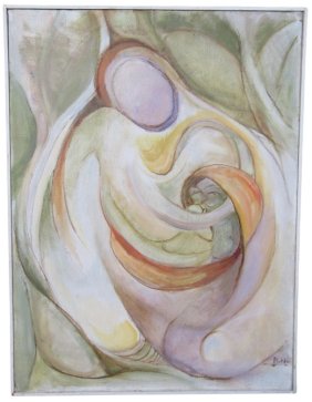 Abstract Swirling Figure Painting