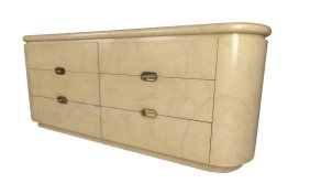 John Stuart Grand Rapids Faux Goatskin Dresser