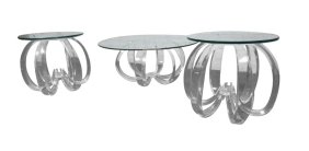 Set of Three Lucite Tables