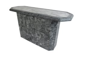 Midcentury Tessellated Stone Console Table