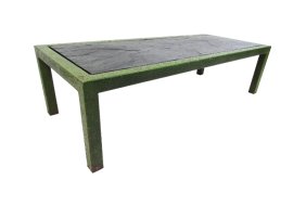 Midcentury Metal and Stone Coffee Table