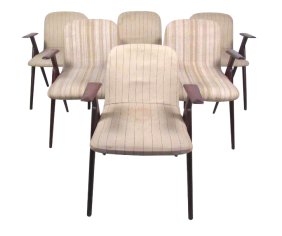 Six Mid-Century Modern Italian Dining Chairs