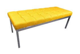 Midcentury Chrome and Upholstery Bench