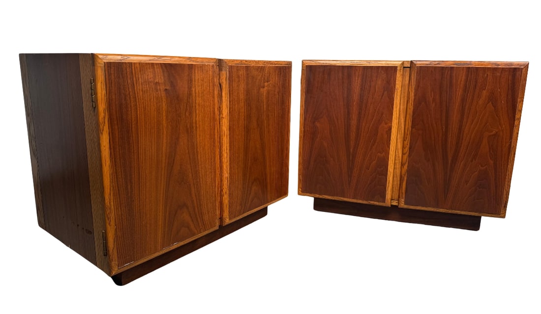 Vintage Walnut Cabinet Nightstands by Lane (1 of 15)