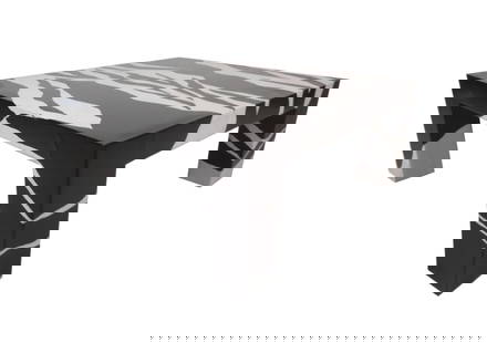 Contemporary Modern Square Coffee Table by Jonathan Adler: This beautiful Mid-Century style coffee table features a black and white zebra patterned design. The elaborate style and sturdy construction make this contemporary modern piece an impressive addition