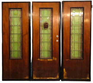 Set of Parlor Doors w/ Stained Glass (1 of 20)