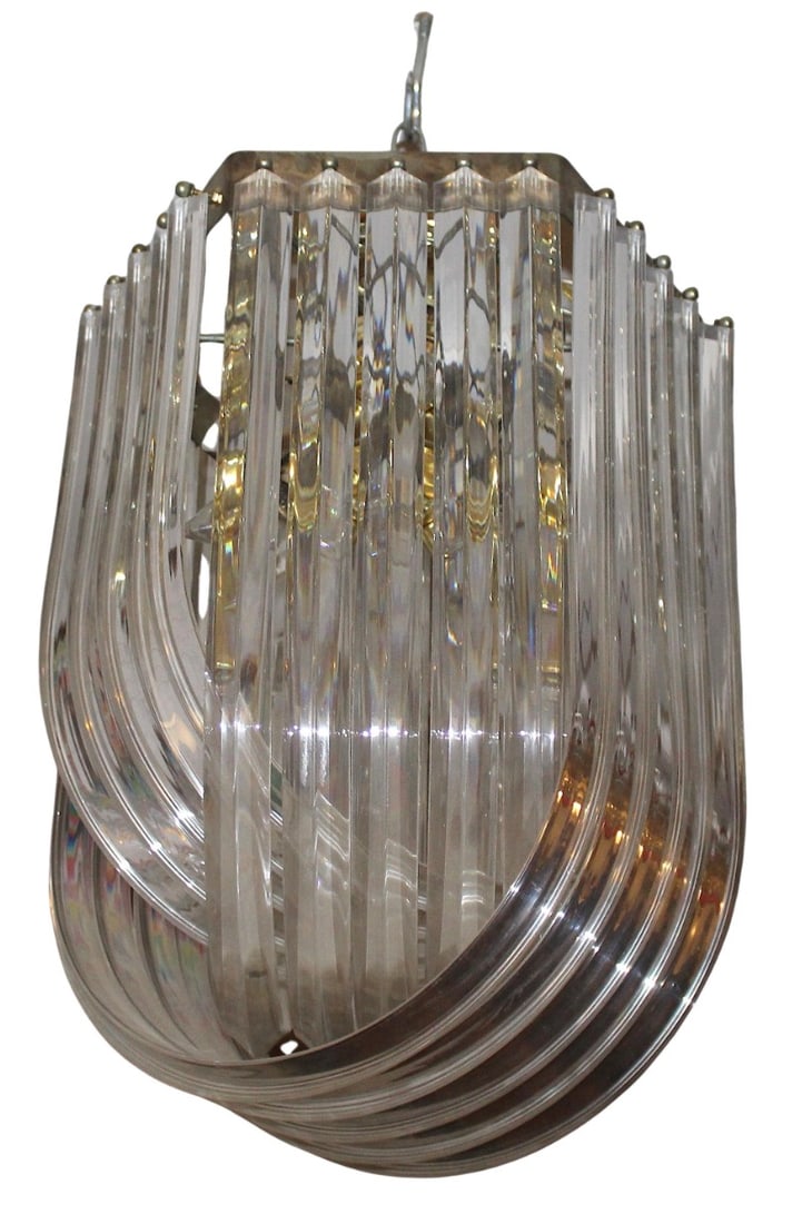 Ribbon Banded Chandelier (1 of 8)