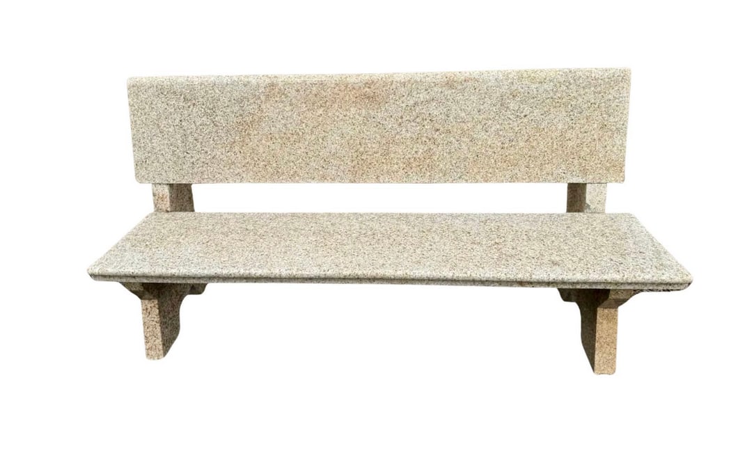 Marble Bench: Vintage marble bench with angled frame. // Pickup location: Wall, NJ // Dimensions: Width: 60 in. Depth: 22 in. Height: 32 in. SH: 17 in. // Condition: Age-appropriate wear, minor scuffs/scratches/fad