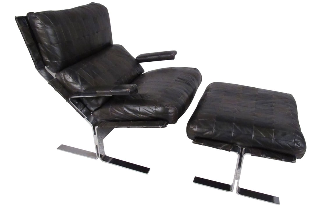 Mid-Century Modern Lounge Chair and Ottoman Attributed to Richard Hersberger (1 of 10)